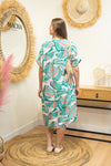 Robe imprimée fluide "Ibiza – Aqua"