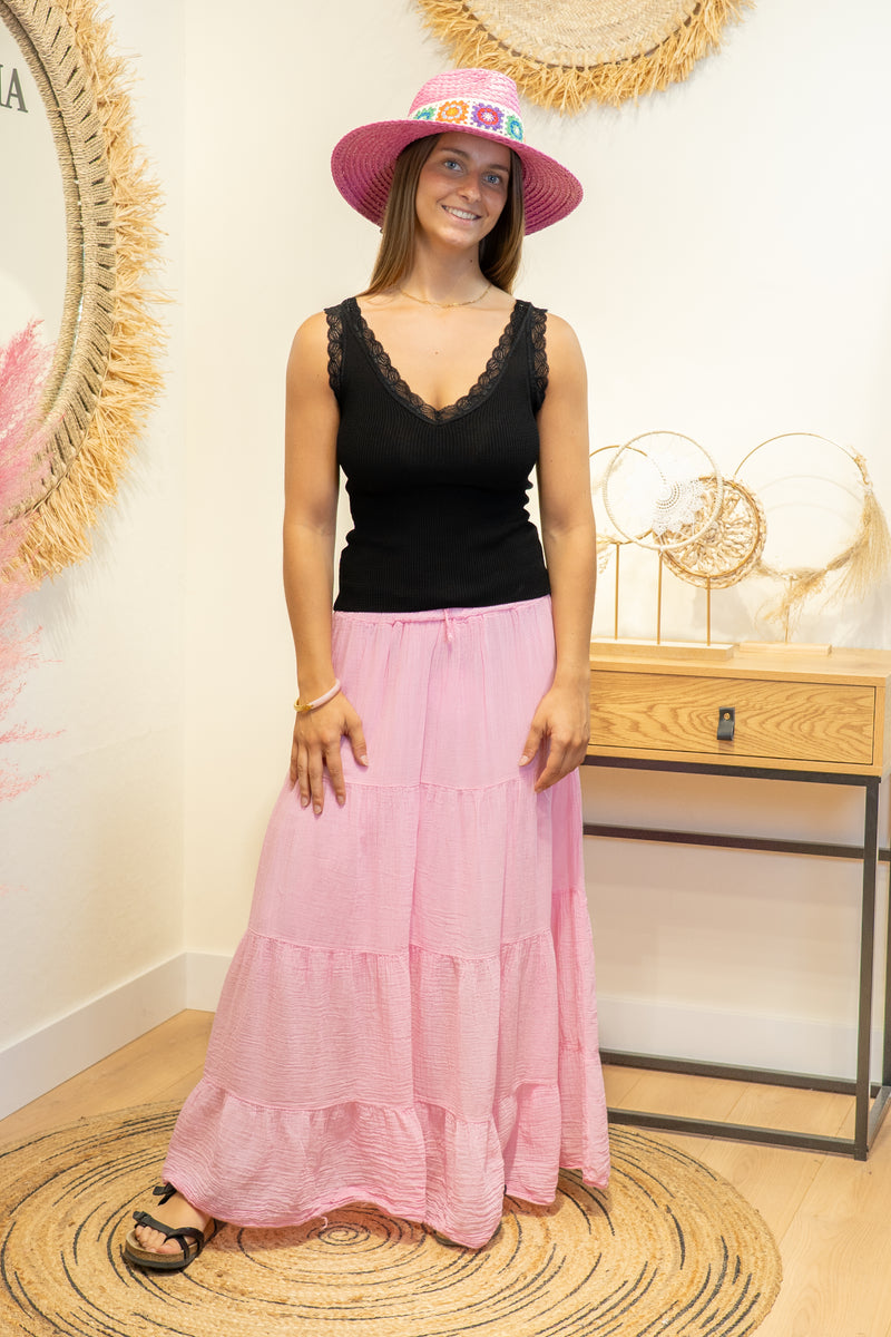 Jupe “Santorini” – Rose Bonbon