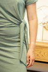Robe “Naya” kaki – Nœud Élégant