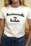 T-shirt “Mademoiselle en baskets” – Écriture Marine
