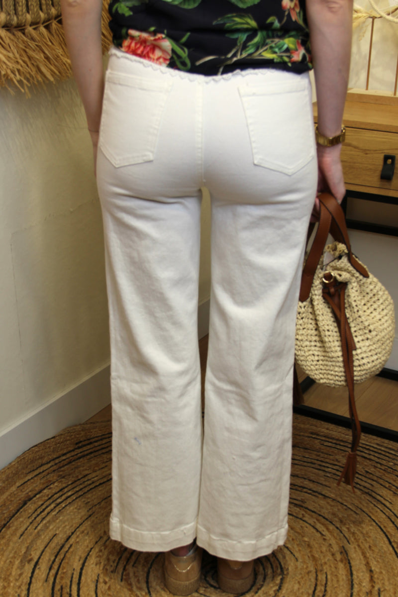 Pantalon “Léna” – Blanc cassé