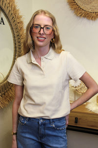Polo “Jade” – Beige sable