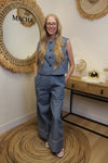 Pantalon "June" à Rayures Marine