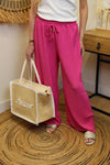 Pantalon "Cali" Plissé Fuchsia