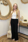 Pantalon "Cali" Plissé Noir
