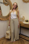 Pantalon "Cali" Plissé Sable