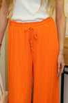 Pantalon "Cali" Plissé Orange Solaire