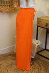 Pantalon "Cali" Plissé Orange Solaire