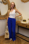 Pantalon "Cali" Plissé Bleu Roi