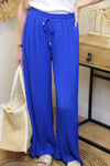 Pantalon "Cali" Plissé Bleu Roi