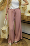 Pantalon "Cali" Plissé Rose Antique