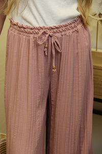 Pantalon "Cali" Plissé Rose Antique