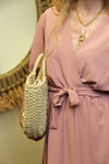 Robe "Capri" Croisée Vieux Rose