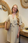 Robe "Capri" Croisée Sable
