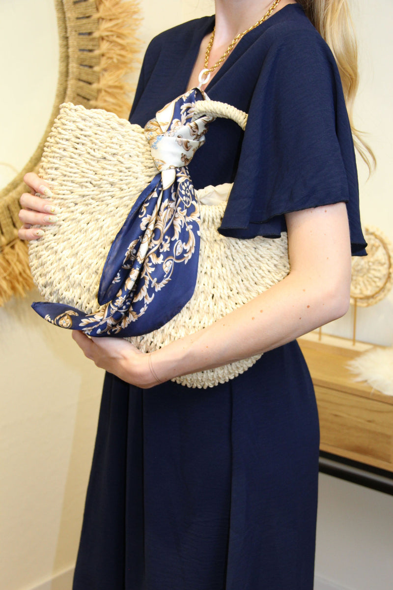 Robe "Capri" Croisée Bleu Marine