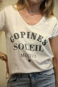 T-shirt Copines & Mojito Blanc