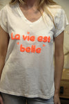T-shirt La Vie Est Belle Orange