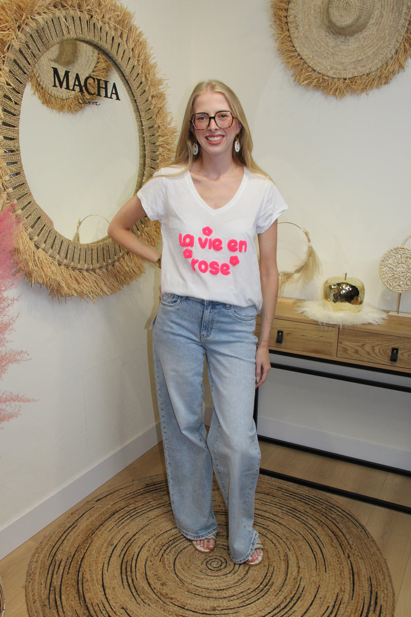 T-shirt La Vie en Rose Fuchsia