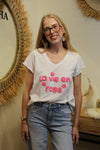 T-shirt La Vie en Rose – Blanc & Rose