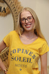 T-shirt Copines & Mojito – Jaune Soleil