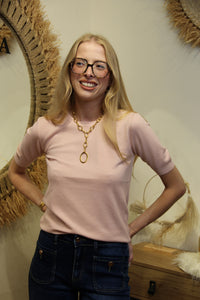 Pull Tilda – Maille Fine Rose Poudré