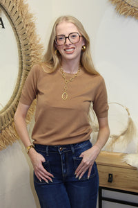 Pull Tilda – Maille Fine Camel
