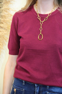 Pull Tilda – Maille Fine Bordeaux