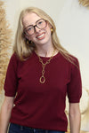 Pull Tilda – Maille Fine Bordeaux