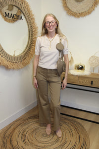 Jean Flare Daria – Beige Sable