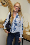 Blouse Palma – Rayée & Broderie Bleue