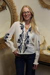 Blouse Palma – Broderie Bleu Nuit