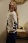 Blouse Palma – Broderie Bleu Nuit