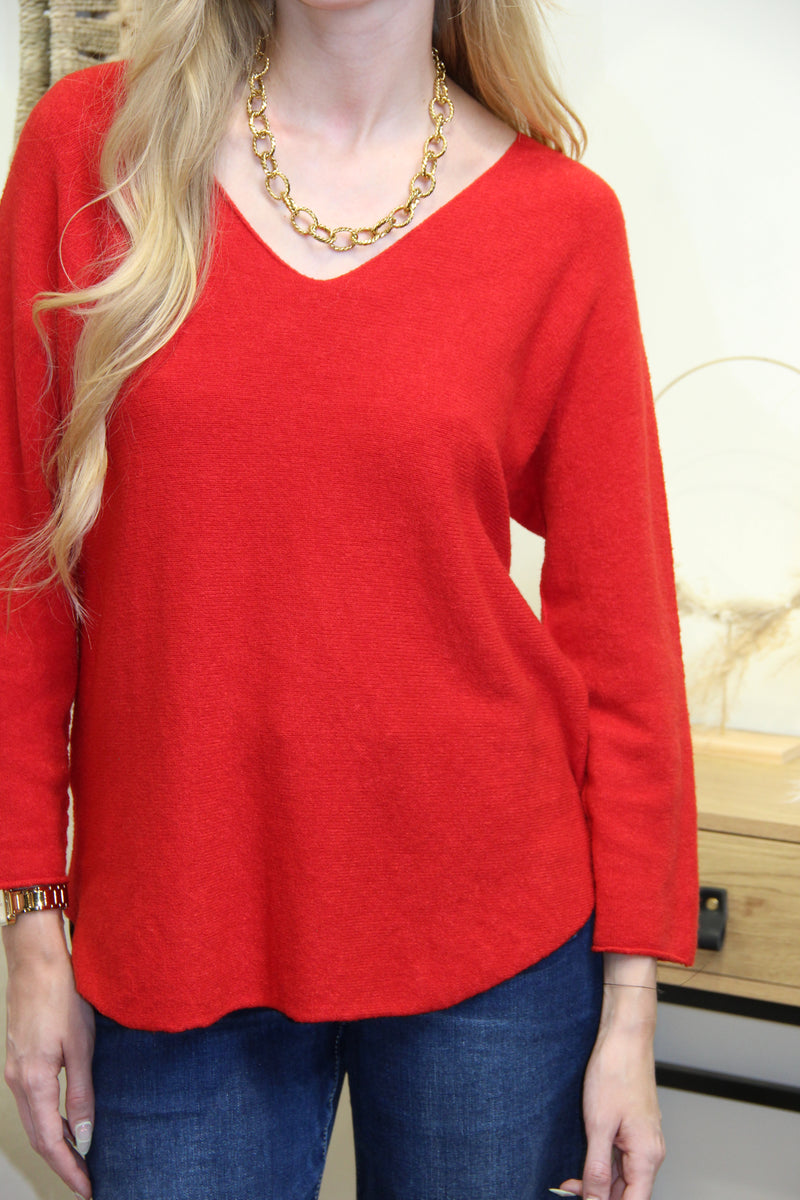 Pull Lou – Rouge Piment