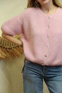 Gilet Célia – Rose Bonbon