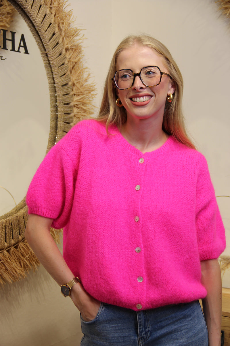 Gilet Célia – Rose Fuchsia