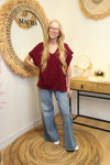 Pull Sans Manches Léna – Bordeaux