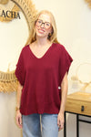 Pull Sans Manches Léna – Bordeaux