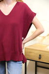 Pull Sans Manches Léna – Bordeaux