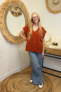 Pull Sans Manches Léna – Rouille
