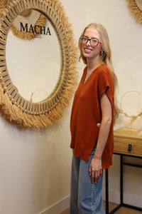 Pull Sans Manches Léna – Rouille