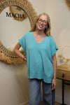 Pull Sans Manches Léna – Bleu Céladon