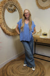 Pull Sans Manches Léna – Bleu Azur