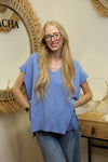 Pull Sans Manches Léna – Bleu Azur