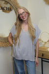 Pull Sans Manches Léna – Gris Perle