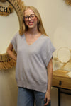 Pull Sans Manches Léna – Gris Perle