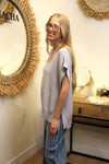 Pull Sans Manches Léna – Gris Perle