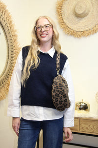 Pull Bleu Minuit – Sans Manches