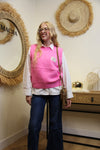 Pull Sans Manche Positive Mood – Rose Flash