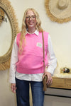 Pull Sans Manche Positive Mood – Rose Flash