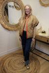Doudoune Savannah Camel – Zippée & Intérieur Léopard